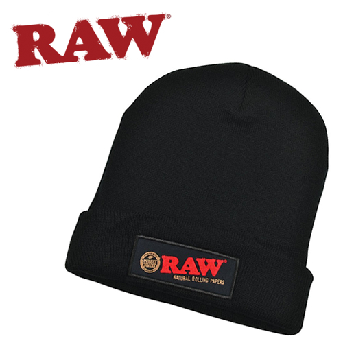 ニットキャップ 「RAW LOGO BEANIE (ロウロゴビーニー/ニットキャップ ブラック)」