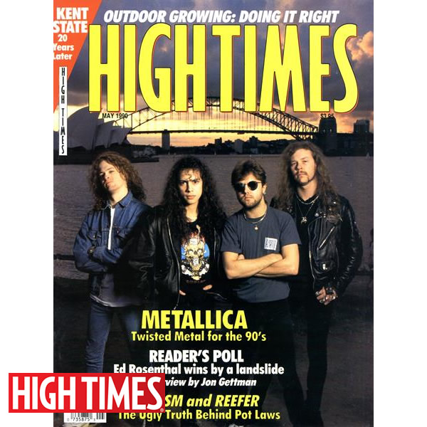 雑誌「HIGH TIMES 1990年5月号（オールドストック ハイタイムス ★メタリカ特集）」