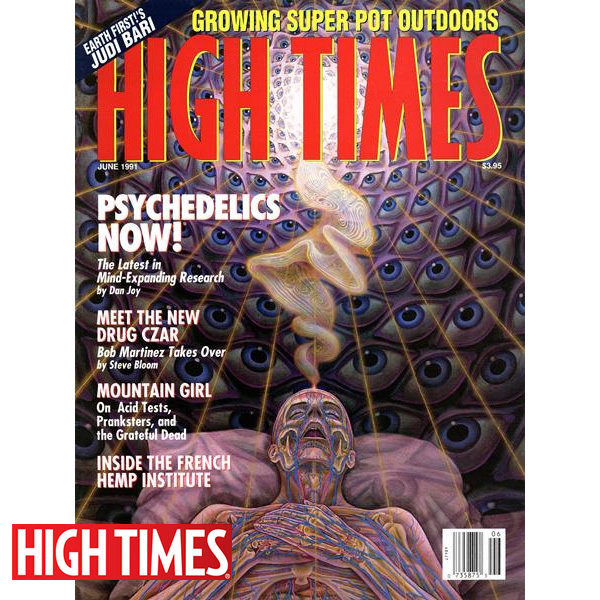 雑誌「HIGH TIMES 1991年6月号（オールドストック ハイタイムス ★アレックスグレイ表紙、サイケデリックナウ特集）」