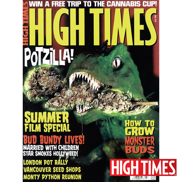 雑誌「HIGH TIMES 1998年7月号（オールドストック ハイタイムス ★POTゴジラ表紙）」