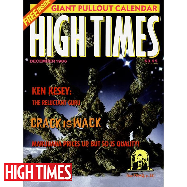 雑誌「HIGH TIMES 1986年12月号（オールドストック ハイタイムス ★極上バッズ、フラワー表紙）」