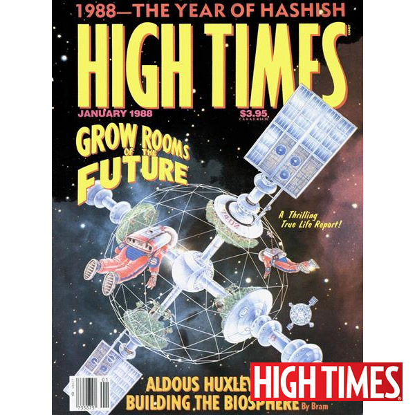 雑誌「HIGH TIMES 1988年1月号（オールドストック ハイタイムス ★グロウルーム・オブ・ザ・フューチャー表紙）」