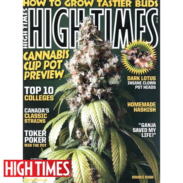 雑誌「HIGH TIMES 2008年10月号（オールドストック ハイタイムス ★カンナビスカップPOTプレビュー）」