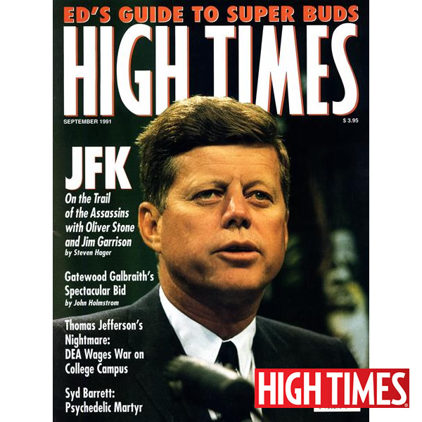 雑誌「HIGH TIMES 1991年9月号（オールドストック ハイタイムス ★ジョン・F・ケネディ表紙）」