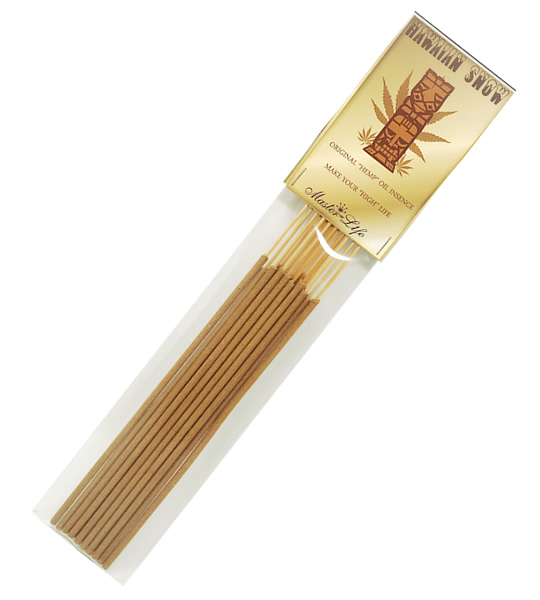 お香「Hawaiian Snow HEMP OIL INCENSE（ヘンプオイル配合インセンス ハワイアンスノー）」【マリファナ名品種】