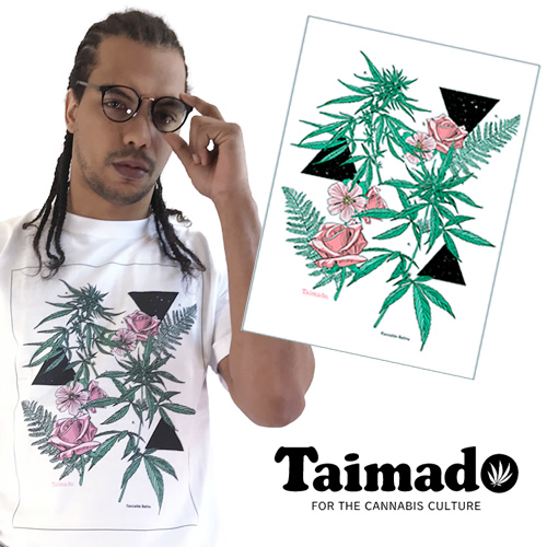 Tシャツ「10Hundred コラボ Botanical Cannabis (ボタニカル カンナビス)」[No.303]