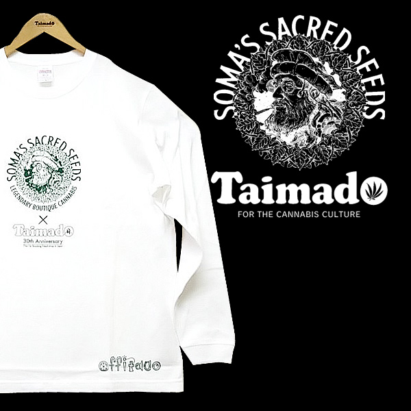長袖Tシャツ「SOMA SEEDS (ソマシード) × 大麻堂 ★ソマ横顔ロゴ」[No.343]【ダブル購入特典つき】