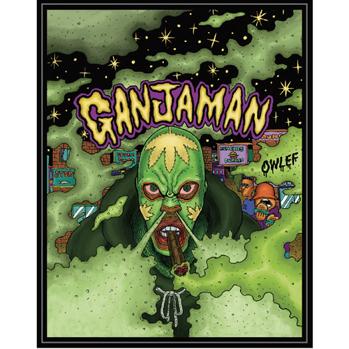 ステッカー「GANJAMAN × owlef (ガンジャマン × オウレフ)」
