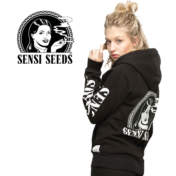 プルオーバーパーカー「SENSI SEEDS (センシシード) オリジナルフーディ ブラック」【★購入特典　センシシードグッズつき】