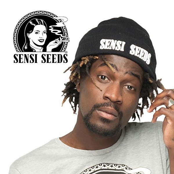 ビーニー「SENSI SEEDS (センシシード) ニットビーニー 3Dロゴ ブラック」【★購入特典　センシシードグッズつき】